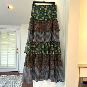 Allison brand tiered maxi skirt. Size small